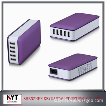 New product Fast 50 watt 5 ports USB charger with intelligent switching for all brand phone